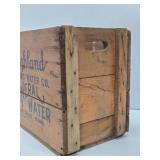 Excellent Vintage HIGHLAND Saint Paul Spring Water Wood Advertising Crates w/Full Sealed Bottles #4