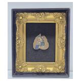 Ornately Framed Antique Original Painting on Leaf