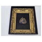 Ornately Framed Antique Original Painting on Leaf