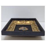 Ornately Framed Antique Original Painting on Leaf