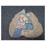 Ornately Framed Antique Original Painting on Leaf