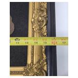 Ornately Framed Antique Original Painting on Leaf