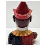 Vintage Style Cast Iron Jester Coin Bank