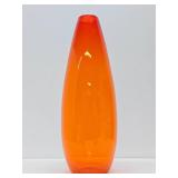 HUGE Blown Glass Orange Vase