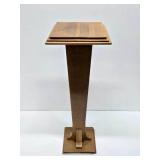 Vintage 1930's-40's era Deco Quartersawn Oak Pedestal Plant Stand - 35'