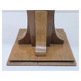 Vintage 1930's-40's era Deco Quartersawn Oak Pedestal Plant Stand - 35'