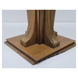 Vintage 1930's-40's era Deco Quartersawn Oak Pedestal Plant Stand - 35'