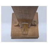 Vintage 1930's-40's era Deco Quartersawn Oak Pedestal Plant Stand - 35'