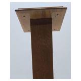 Vintage 1930's-40's era Deco Quartersawn Oak Pedestal Plant Stand - 35'