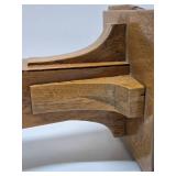 Vintage 1930's-40's era Deco Quartersawn Oak Pedestal Plant Stand - 35'