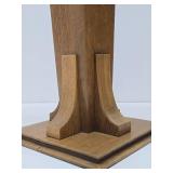 Vintage 1930's-40's era Deco Quartersawn Oak Pedestal Plant Stand - 35'