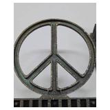 Vintage Peace Sign Bookend Set