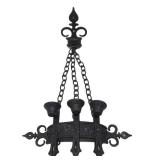 Vintage 1960's Cast Metal Gothic Hanging Candle Holder by Sexton