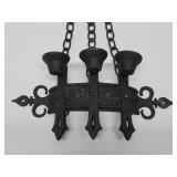 Vintage 1960's Cast Metal Gothic Hanging Candle Holder by Sexton
