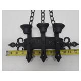 Vintage 1960's Cast Metal Gothic Hanging Candle Holder by Sexton