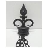 Vintage 1960's Cast Metal Gothic Hanging Candle Holder by Sexton