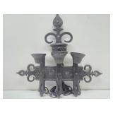 Vintage 1960's Cast Metal Gothic Hanging Candle Holder by Sexton