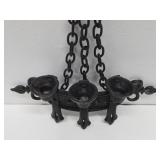 Vintage 1960's Cast Metal Gothic Hanging Candle Holder by Sexton