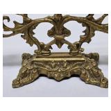 Ornate Antique Heavy Solid Brass Candle Stands