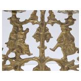 Ornate Antique Heavy Solid Brass Candle Stands