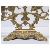 Ornate Antique Heavy Solid Brass Candle Stands