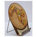 Very Cool Original 1953 Replogle 'Flat' Earth Air Age Map Store Display Sign