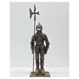 LARGE Metal Medieval Knight Fireplace Sculpture Stand