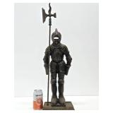LARGE Metal Medieval Knight Fireplace Sculpture Stand