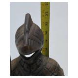 LARGE Metal Medieval Knight Fireplace Sculpture Stand