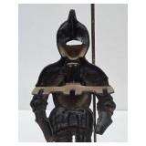 LARGE Metal Medieval Knight Fireplace Sculpture Stand