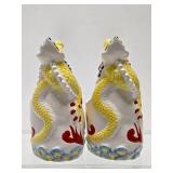 Signed Vintage Dragon Planters by R. Fujiwara - Hilton Hawaiian Village 1978