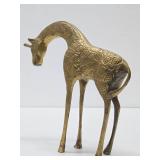 Vintage Solid Brass Giraffe - 8'