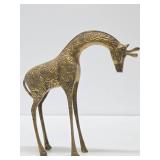 Vintage Solid Brass Giraffe - 8'
