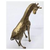 Vintage Solid Brass Giraffe - 8'