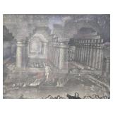 Early to Mid 19th Century Framed Lithograph - 'Belshazzar's Feast' by John Martin