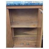 Nice Vintage Marble Top Thin Hall Cabinet Table