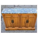 Nice Vintage Marble Top Thin Hall Cabinet Table