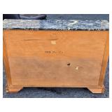 Nice Vintage Marble Top Thin Hall Cabinet Table