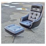 Nice Original Mid Century OVERMAN Lounge Chair w/Ottoman