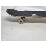 Skateboard Deck w/ 2 Trucks & 4 Wheels - Black Grip Tape, White Star Logo