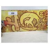 Skateboard Deck w/ 2 Trucks & 4 Wheels - Black Grip Tape, White Star Logo