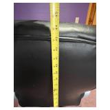 Black Leather-style Executive Office Chair and floor mat - High Back, Padded Armrests, 5-Star Base