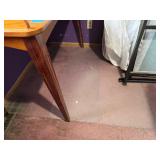 Black Leather-style Executive Office Chair and floor mat - High Back, Padded Armrests, 5-Star Base