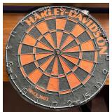 Harley-Davidson Dartboard - Bristle Round Dart Board With Orange/Black Segments