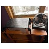 Comfort Zone Desk Fan & Perforated Metal Cabinet