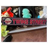 Minnesota Twins Memorabilia Collection - Framed MLB Portrait, 2008 Stats, Street Sign, Jacket & Hats