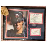 Minnesota Twins Memorabilia Collection - Framed MLB Portrait, 2008 Stats, Street Sign, Jacket & Hats