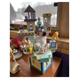 Barbie Wedding Day Collector Edition Figurine & Pastel Castle Baby Display - Assorted Vintage Figures