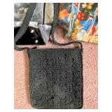 Assorted Handbags - Collage Vinyl Tote, Photo Print Tote, Crochet Crossbody (Lot of 3)