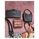 Nine West Tote Bag - Black Snake-Print, Tan Ostrich, Burgundy Leather